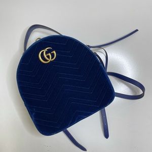 GUCCI • GG Marmont Matelasse Velvet Backpack